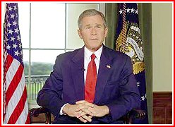 George Bush. Met Rode Stropdas!